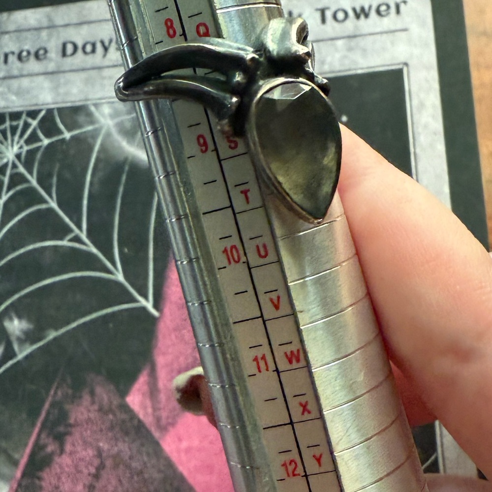 bloodmilk labradorite ring. size 8.5